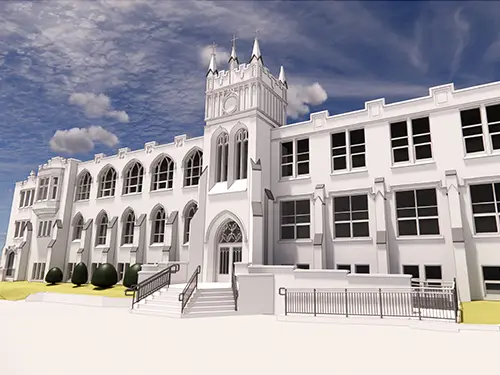 Rendering of St Michael's Choir School, Toronto