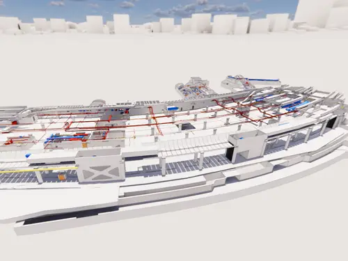 Rendering International Terminal, Waterloo, platforms