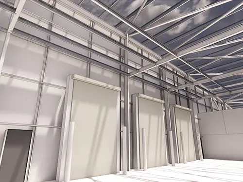 Rendering of warehouse doors